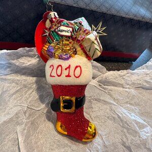 Christopher Radko BLOOMIE'S 2010 Christmas Stocking Ornament